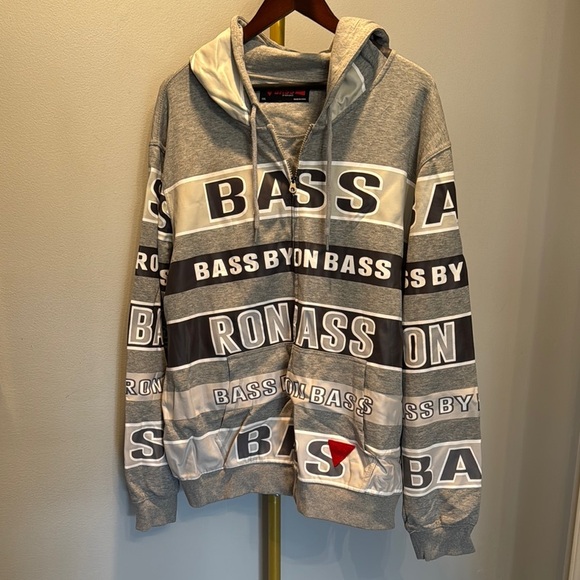 Bass by Ron Bass vintage full zip Gray Hoodie EUC 3XL - Picture 1 of 13
